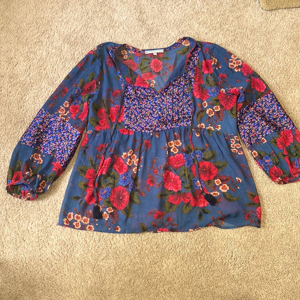 Long Sleeve Floral Blouse